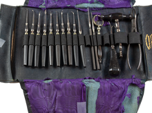 Load image into Gallery viewer, Leather Rolled Set of Dental Instruments by Mathieu of Paris.