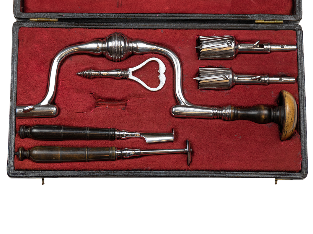 Cased Trephone Set by Bourgoin