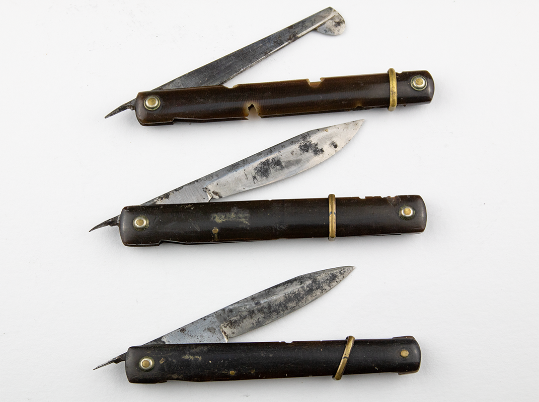 Three Folding Instruments in Leather Case