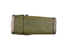 Load image into Gallery viewer, Shagreen Lancet Case with Two Thumb Lancets

