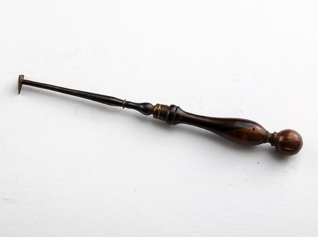 Dental Scaler with Ornate Wooden Handle