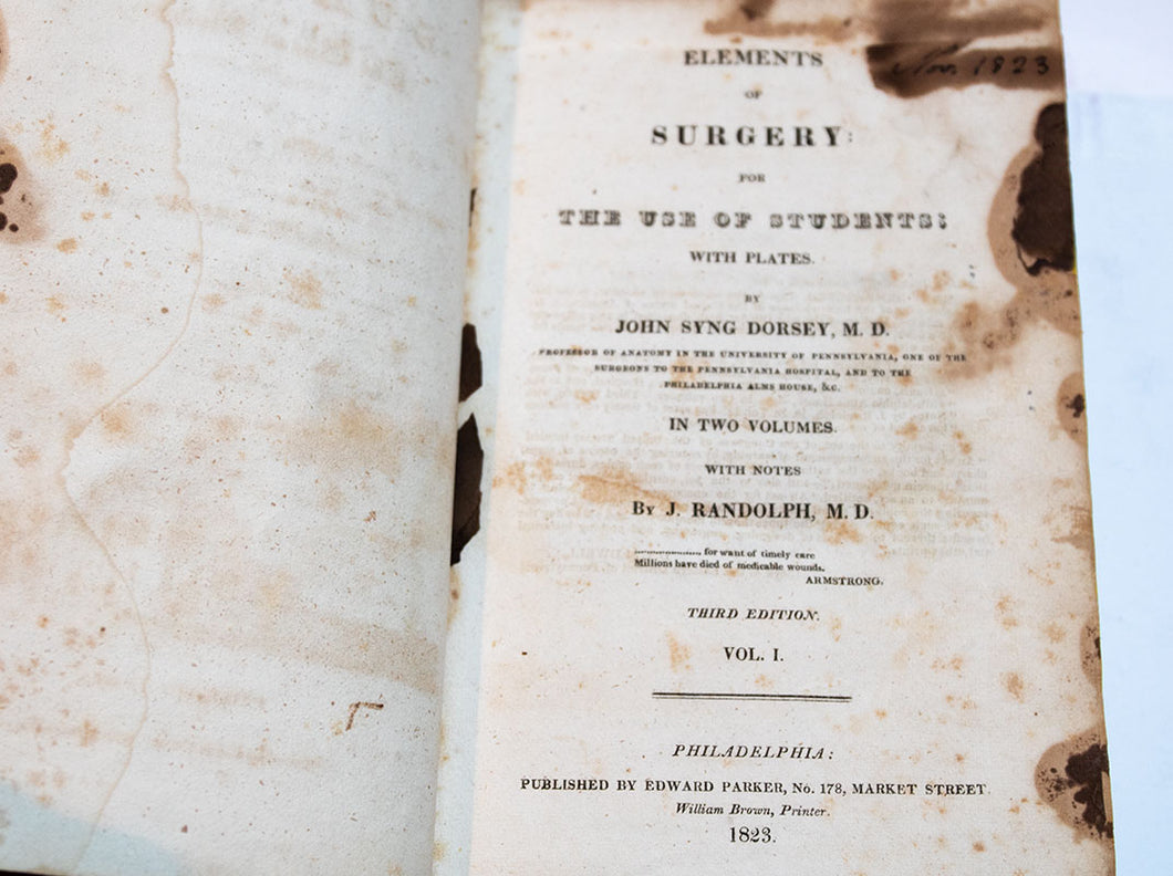 2nd set of Two Volume Set of Dorseys Surgery. Vol I & II 1823