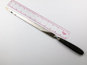 Extra Long Ebony Handled Amputation Knife Labeled Hernstein & Son