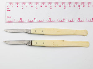 Pair of Smooth Ivory Handled Scalpels