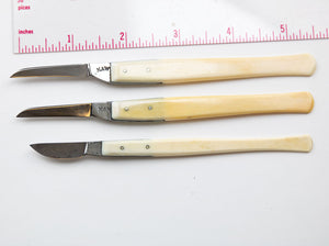 Three matching Ivory Handled Scalpels