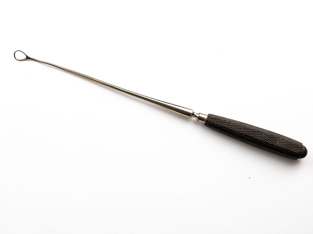 Uterine Curette with checkered ebony handle